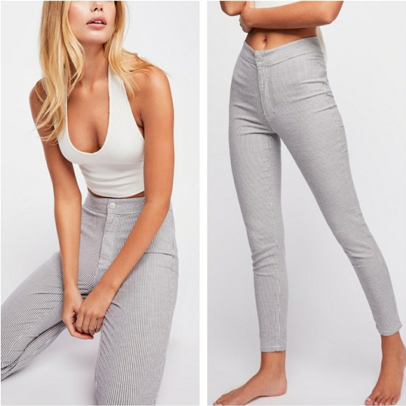 Free People Pants - We the free belle printed striped skinny pants 25